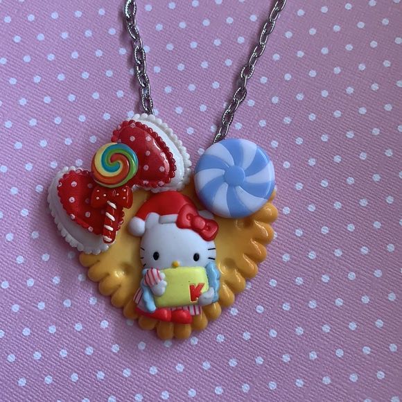 No Brand Jewelry - Hello kitty Christmas treats necklace kawaii cute pastel Y2k